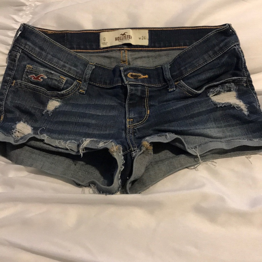 dark denim Hollister shorts